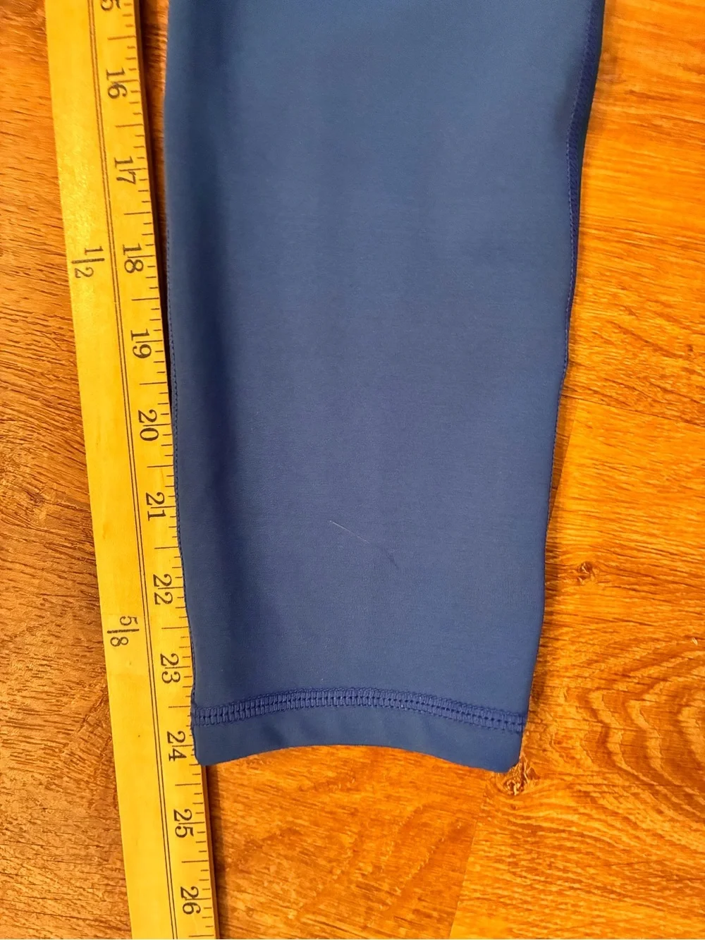 ZYIA Neon Orange Curve Pocket Light n Tight Hi-Rise 7/8 24” Sz 6-8 Royal Blue